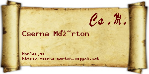 Cserna Márton névjegykártya